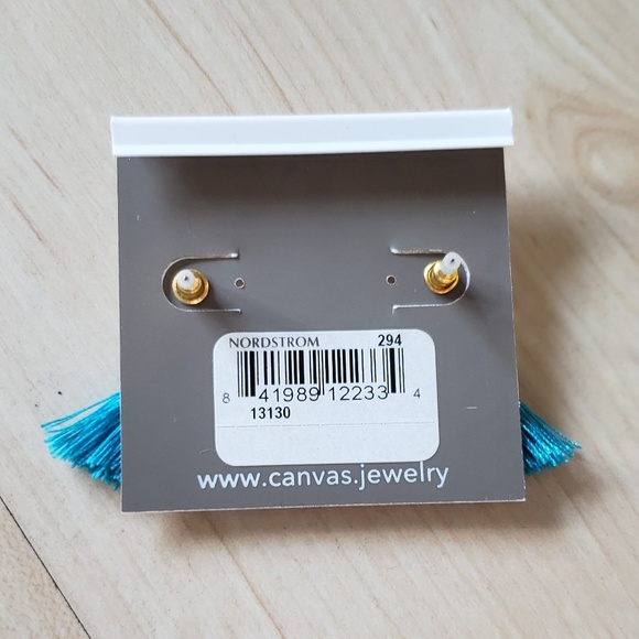 Turquoise tassel earrings - Picture 2 of 2